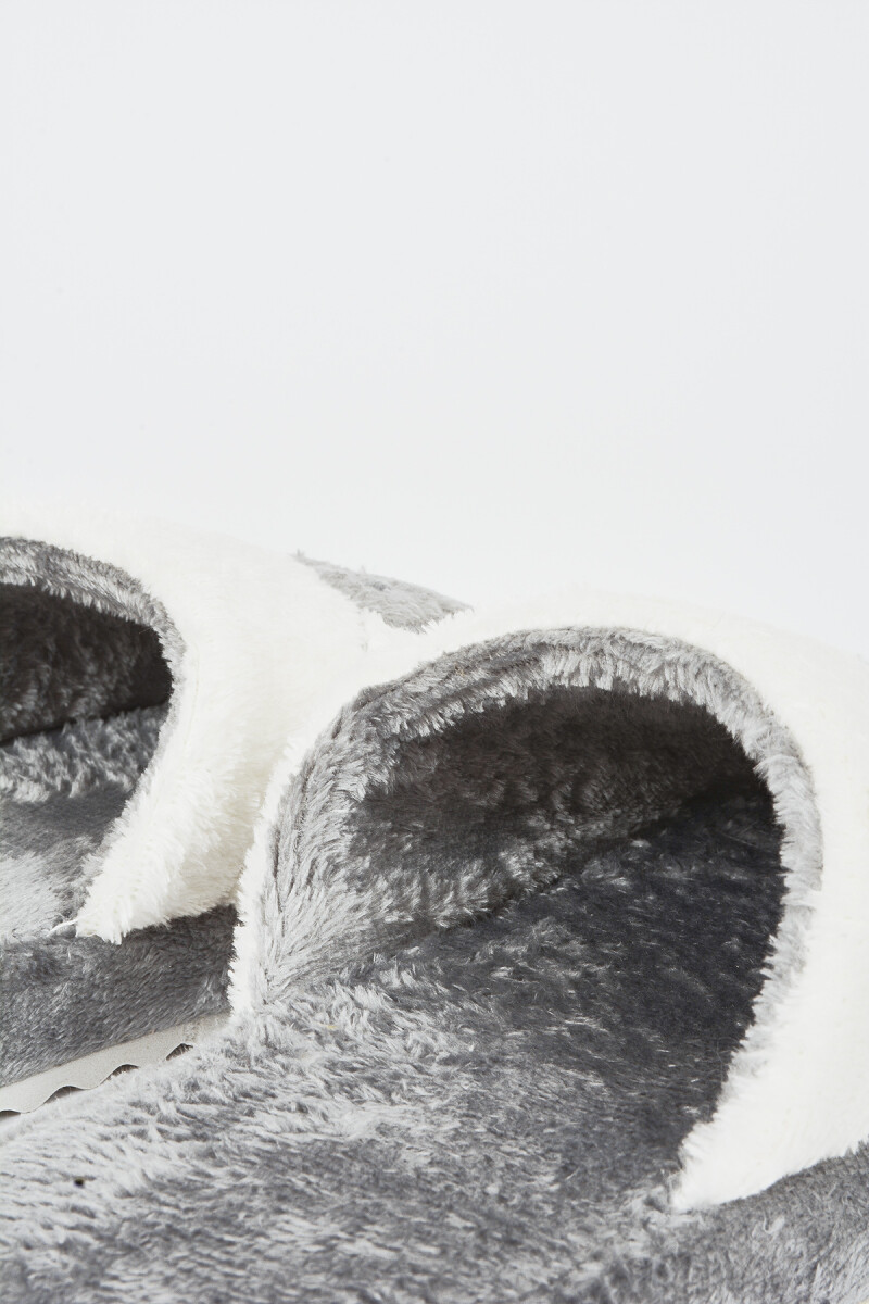 Gri Eğlenceli Figür Ev Terliği - 3