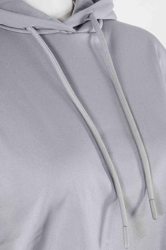 Gri Loya Start Kapüşonlu Oversize Sweatshirt - LOYA (1)