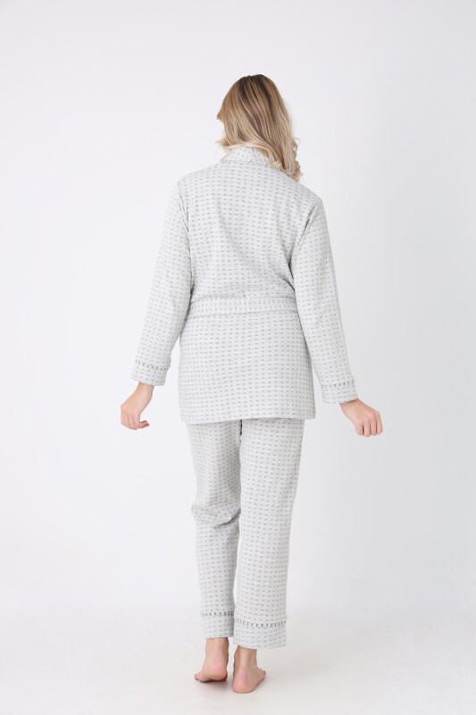 Gri Sabahlık Pijama Takım - NBB
