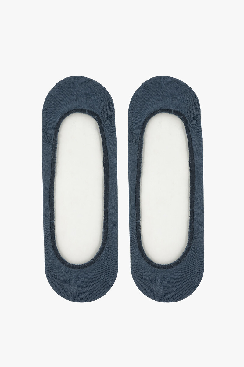 Gri Unisex Coton Babet Çorap - 1