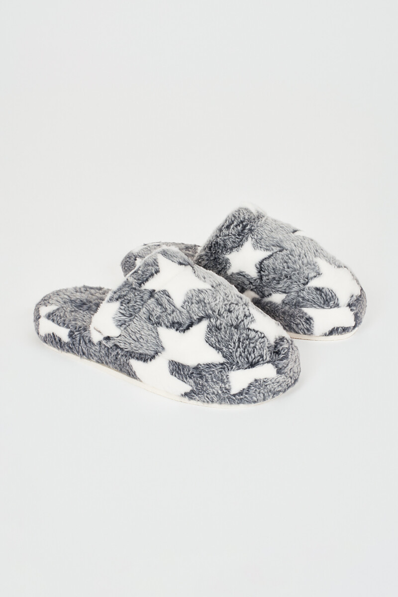 Gri Yıldızlı Atom Ev Terliği - 1