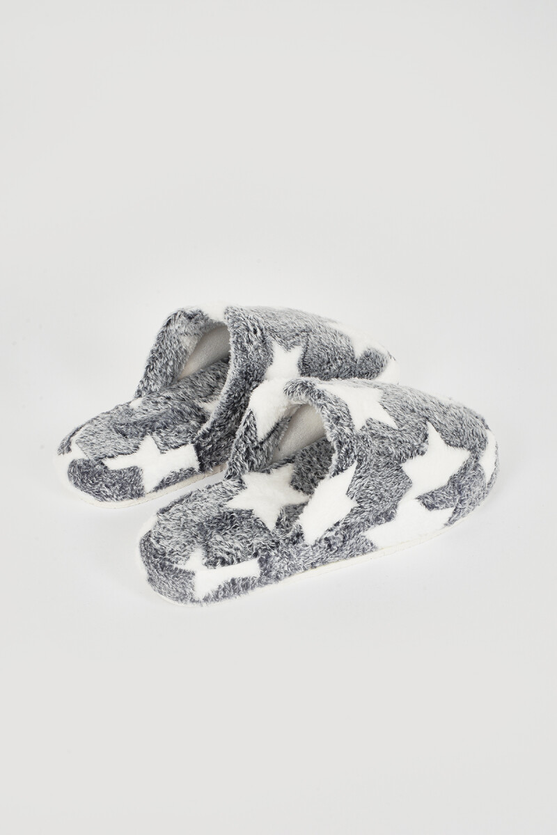 Gri Yıldızlı Atom Ev Terliği - 2