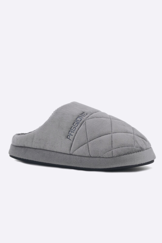 Gri Yumuşak Tabanlı Terlik - PIJAMONI