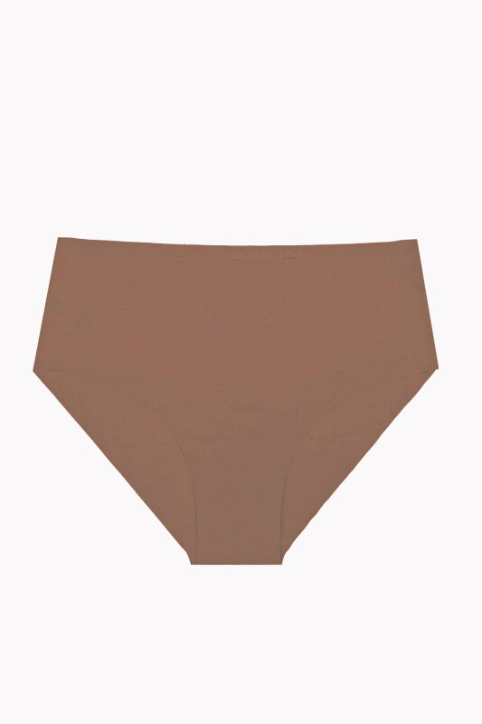 Gül Kurusu Açık Kahve Koyu Kahve 3'lü Lazer İz Yapmaz Yüksek Bel Külot - NBB