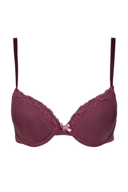 Gül Kurusu Destekli Dantel Detaylı Sütyen Takım - NBB