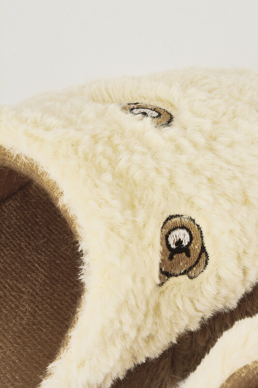 Kahve Ayıcıklı Kapalı Ev Terliği - NBB