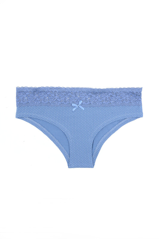 Kahve Koral Beli Dantelli 2'li Hipster Külot - NBB