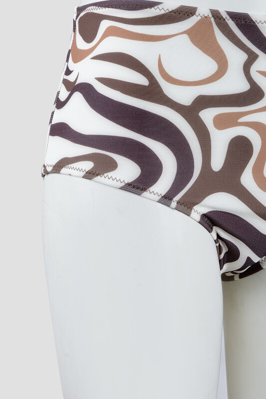 Kahverengi Capetown Yüksel Bel Tek Alt Bikini - LOYA (1)