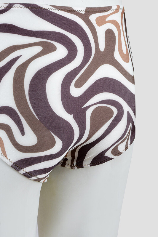 Kahverengi Capetown Yüksel Bel Tek Alt Bikini - LOYA