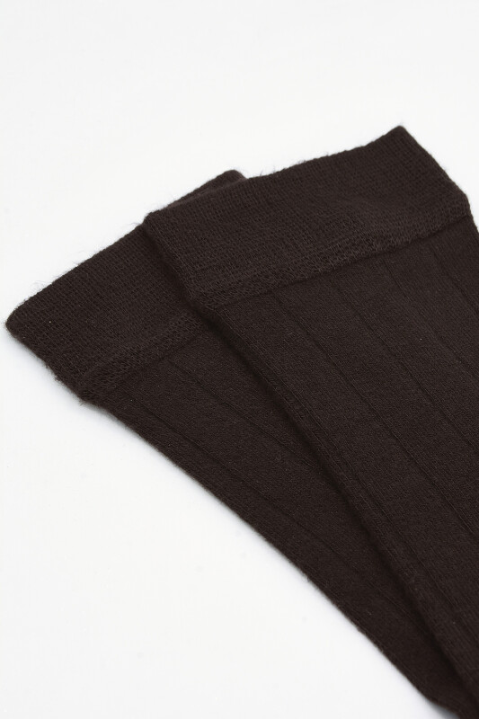 Kahverengi Çizgi Desenli Çorap - NBB