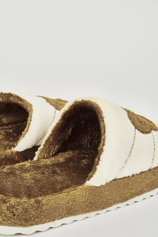 Kahverengi Eğlenceli Figür Ev Terliği - 