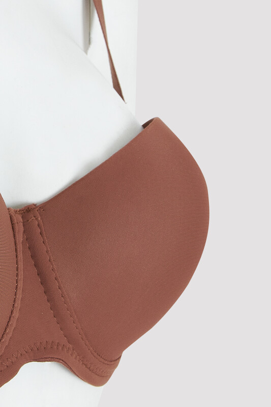 Kahverengi Latina Destekli Straplez Sütyen - LOYA