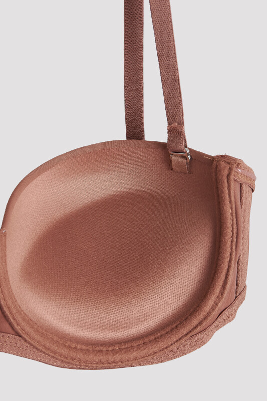 Kahverengi Latina Destekli Straplez Sütyen - LOYA