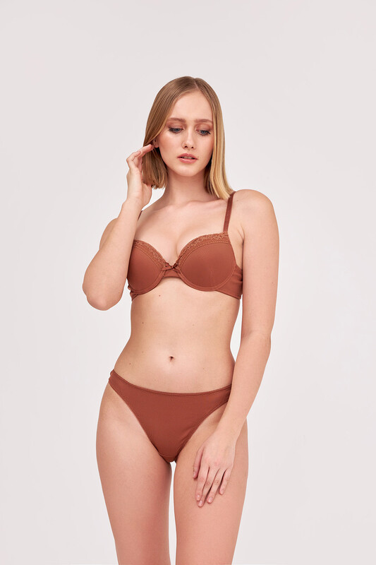 Kahverengi Mooi Hafif Destekli Sütyen - LOYA