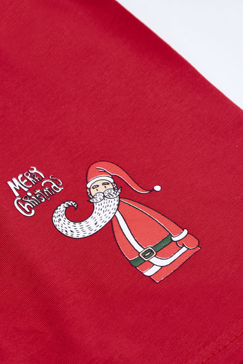 Kırmızı Merry Christmas Santa Claus Boxer - 3