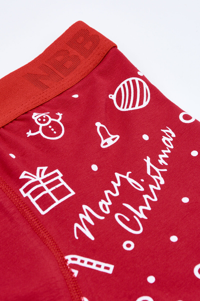 Kırmızı Marry Christmast Boxer - 2
