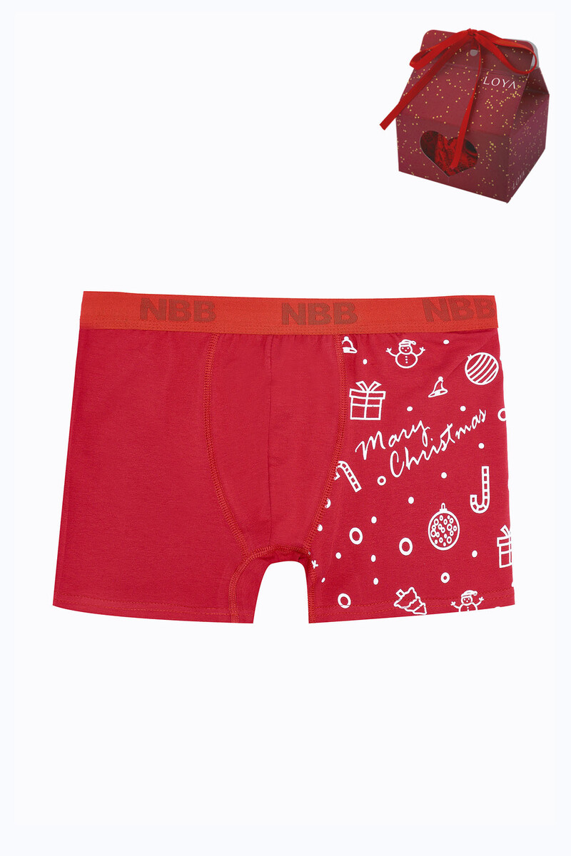 Kırmızı Marry Christmast Boxer - 1