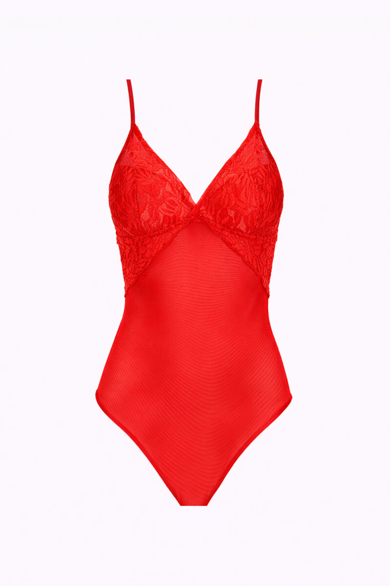 Kırmızı Parma Bodysuıt - 4