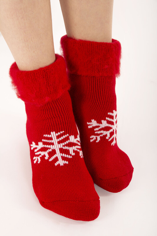 Kırmızı Termal Yılbaşı Çorabı - Thumbnail