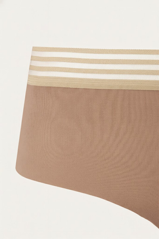 Koyu Kahve Barbara Dikişsiz Yüksek Bel Külot - LOYA