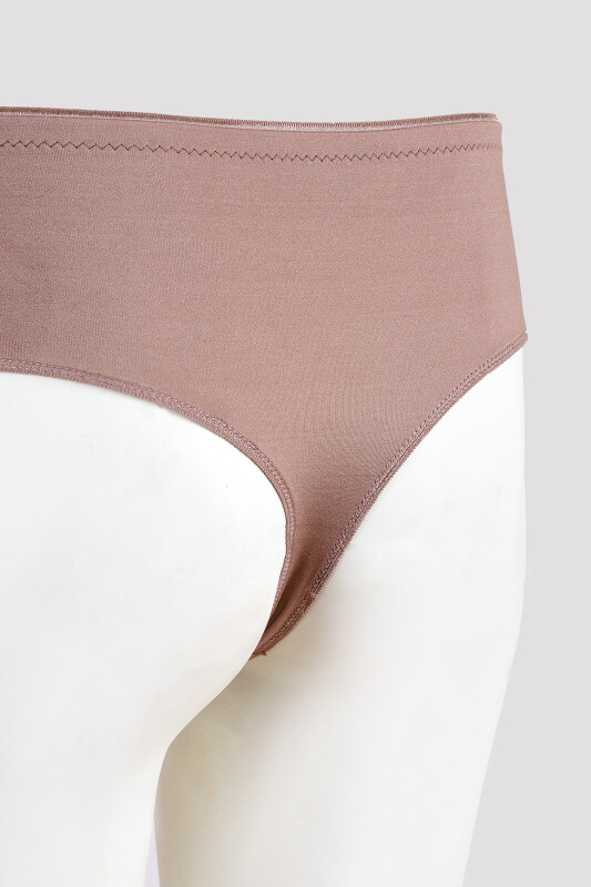 Koyu Kahve Barbara Yüksek Bel String Korse - LOYA