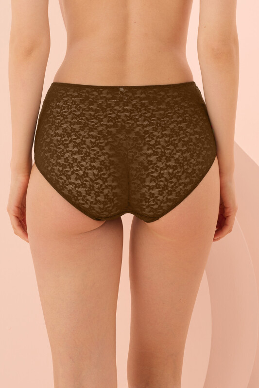 Koyu Kahverengi Nirvana Yüksek Bel Külot - LOYA