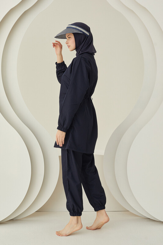 Lacivert Modern Tesettür Mayo - NBB