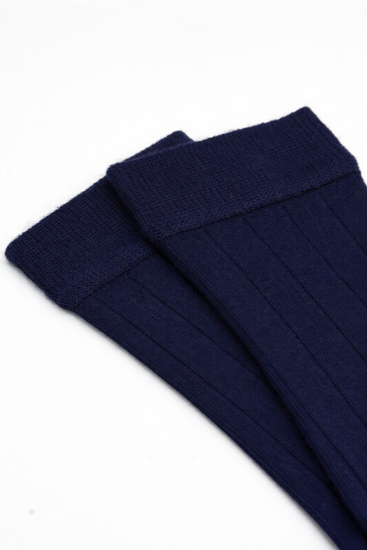 Lacivert Çizgi Desenli Çorap - NBB