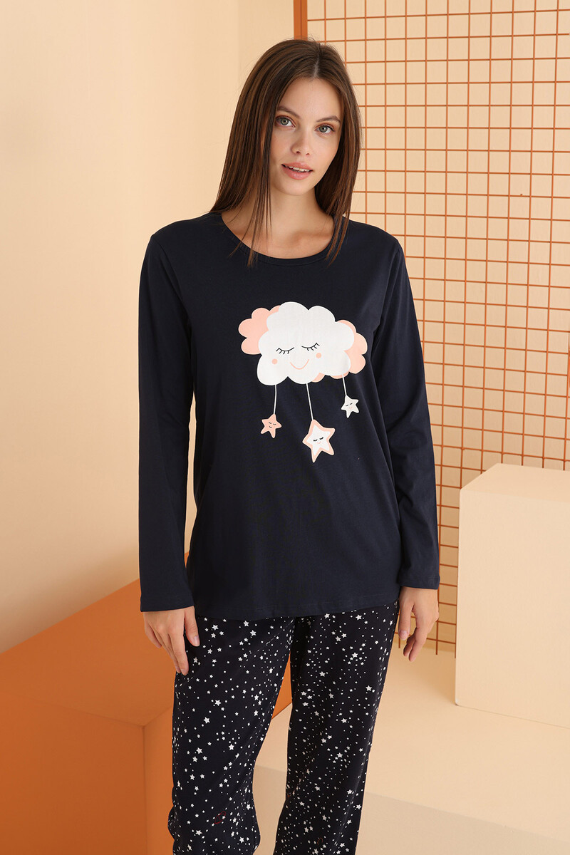 Lacivert Cloud Pijama Takımı - 3