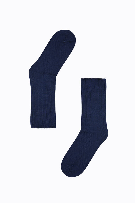 Lacivert Derby Soket Çorap - Thumbnail