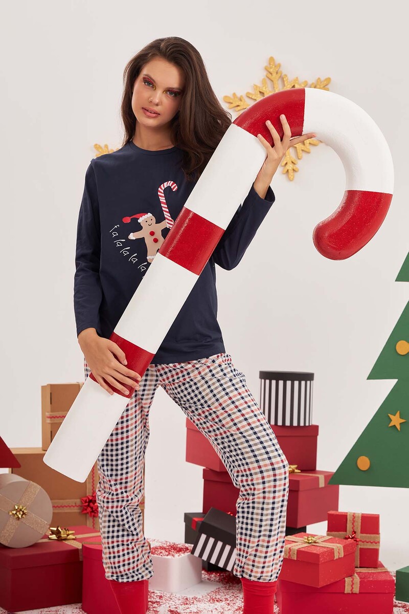 Lacivert Fa La La Pijama Takımı - 1