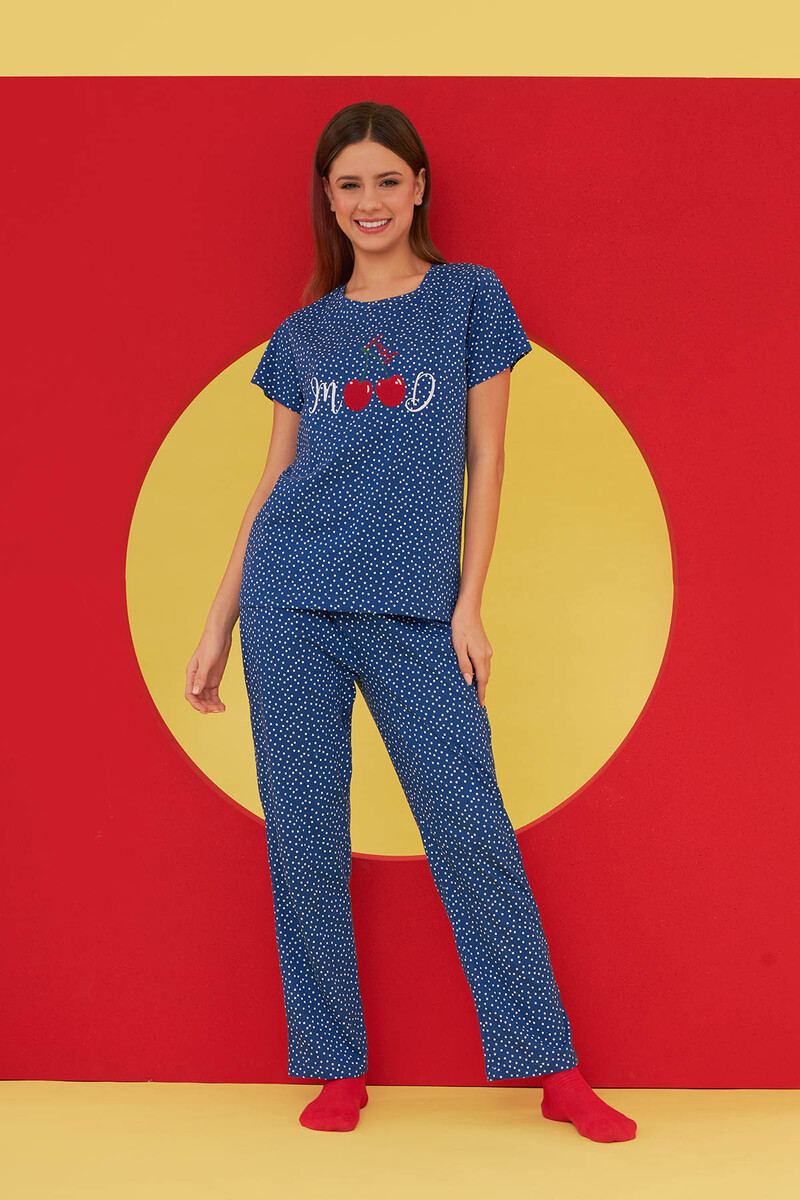 Lacivert Fresh Mood Pijama Takımı - 1