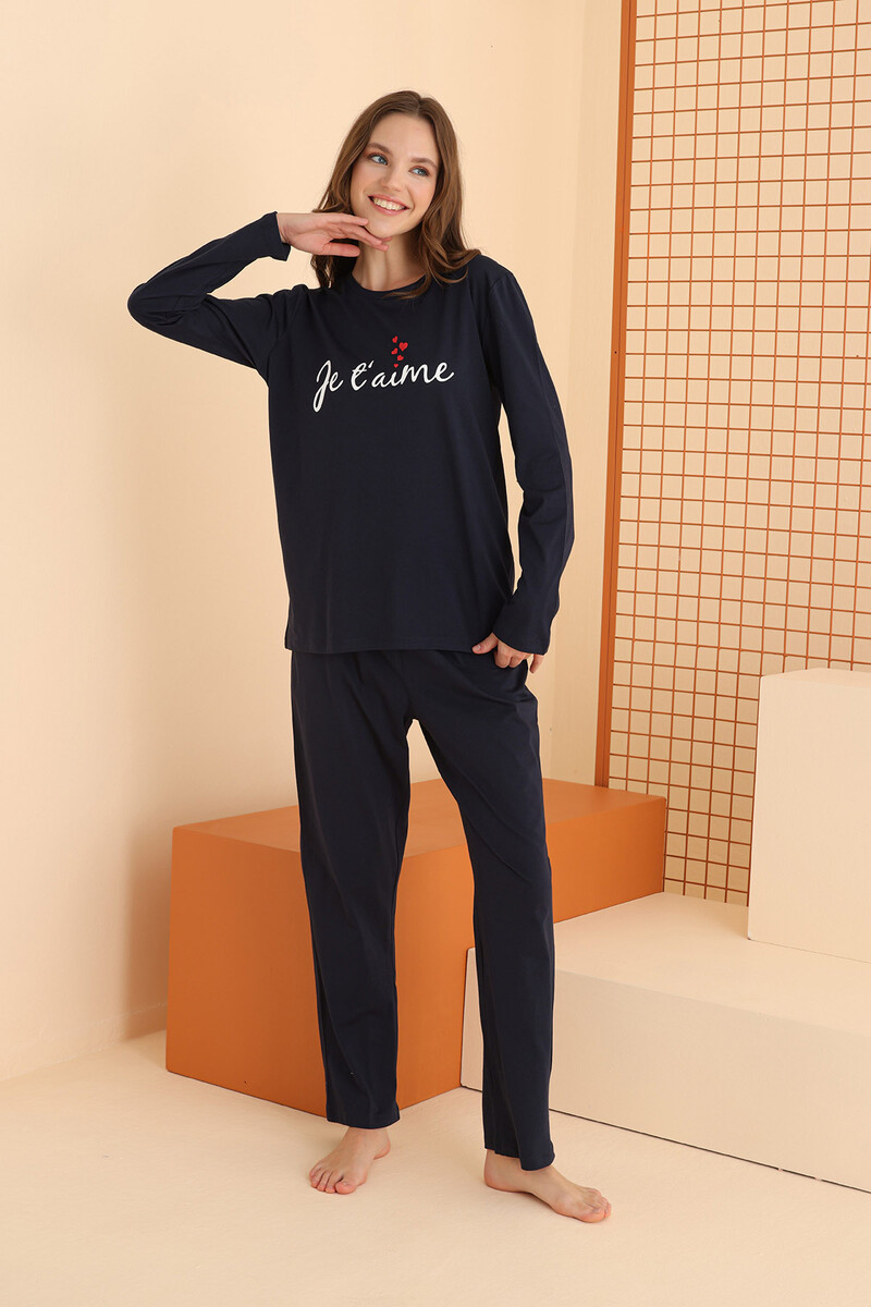 Lacivert Heart Pijama Takımı - 2