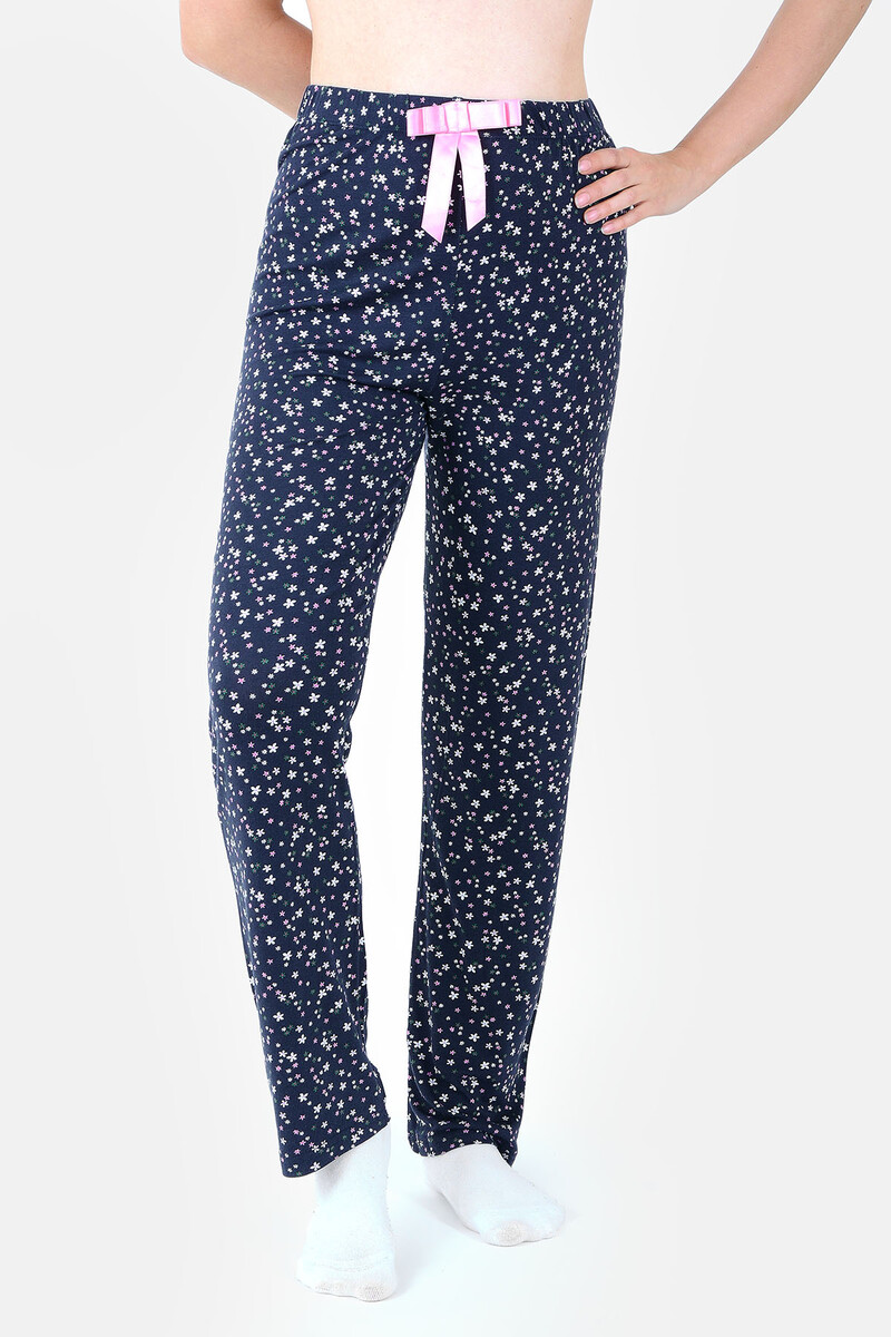 Lacivert Loya Start Flower Pijama Altı - 1