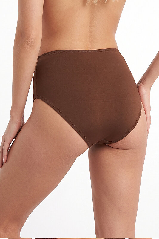 Leopar Toka Detaylı Yüksek Bel Tek Alt Bikini - LOYA