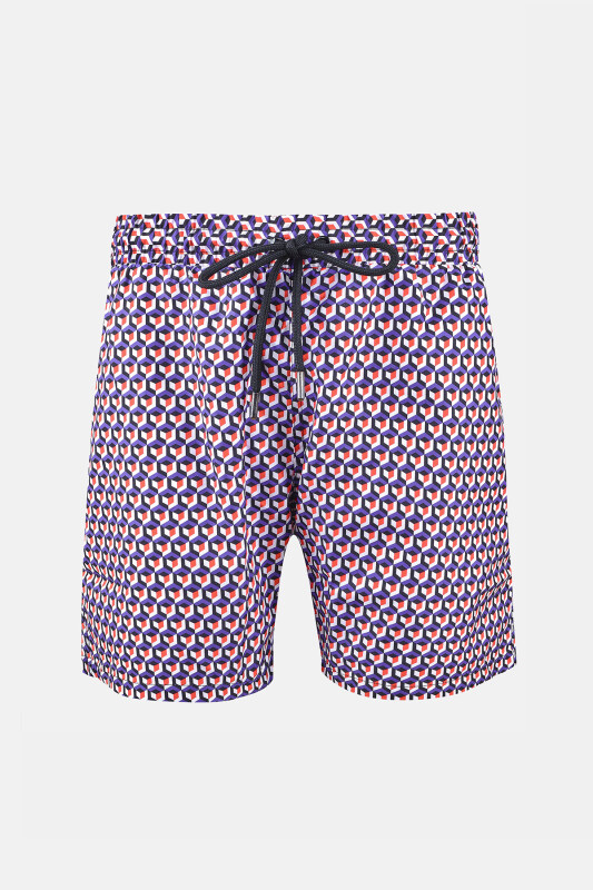 Lila Lego Desenli Erkek Deniz Şortu - NBB