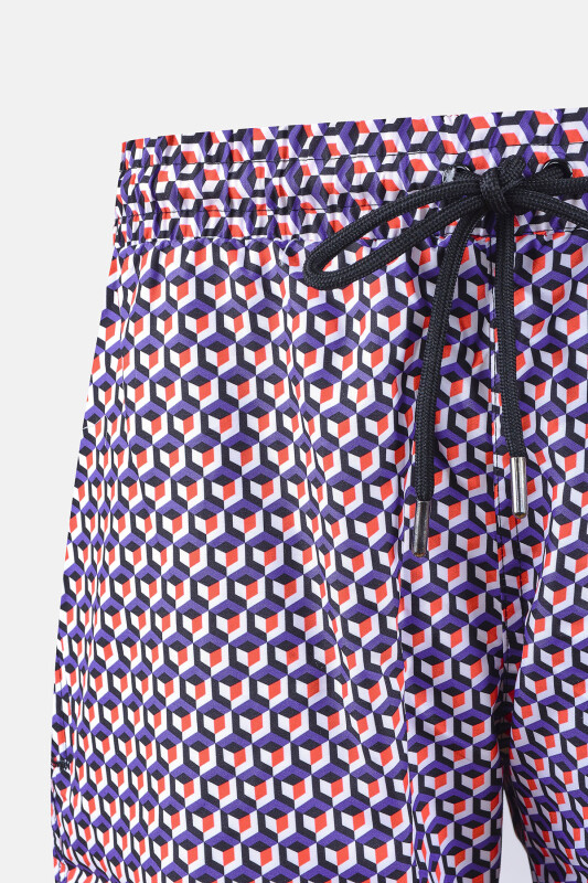 Lila Lego Desenli Erkek Deniz Şortu - NBB