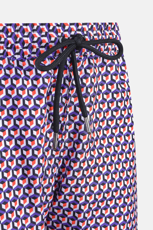 Lila Lego Desenli Erkek Deniz Şortu - NBB