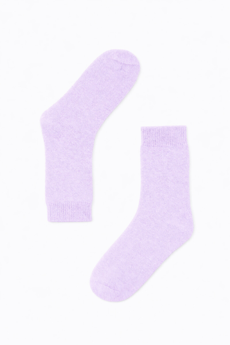 Lila Uzun Soket Çorap - 1