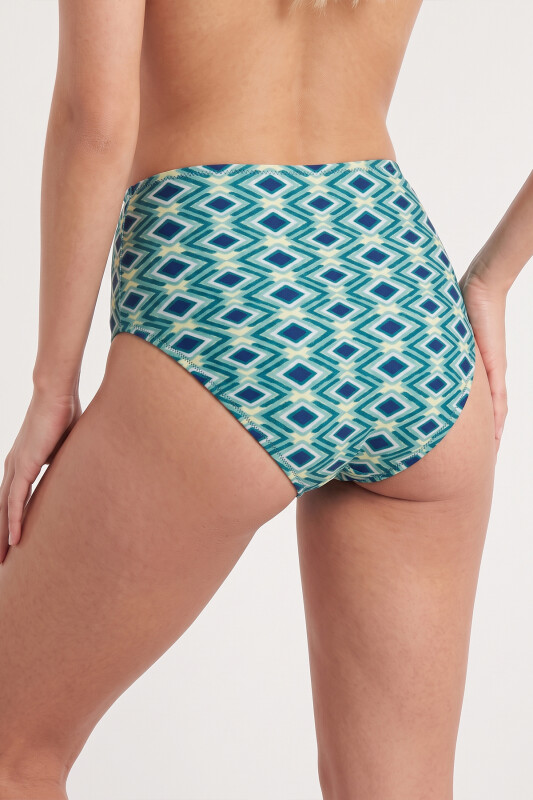 Mavi Azure Yüksek Bel Tek Alt Bikini - LOYA