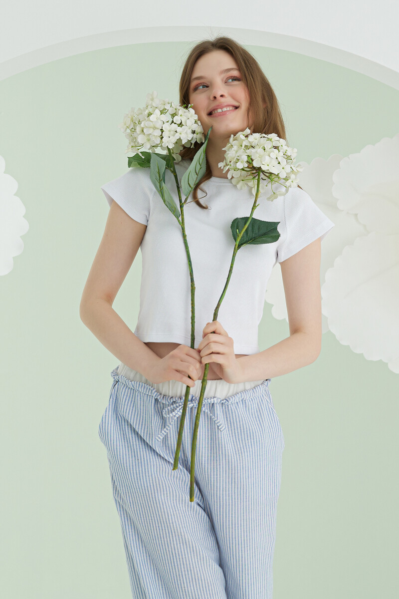 Mavi Crop Pijama Takım - 4