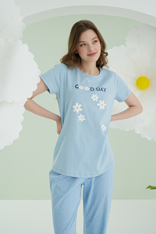 Mavi Good Day Pijama Takımı - Thumbnail