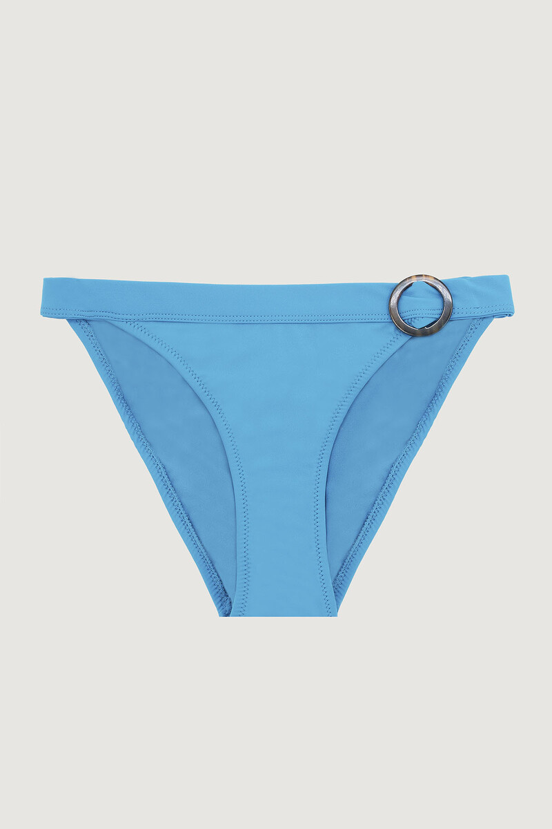 Mavi Halka Detaylı Tek Alt Bikini - 1