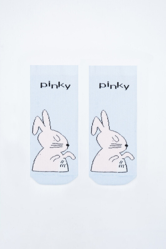 Mavi Pinky Panter Patik Çorap - 1