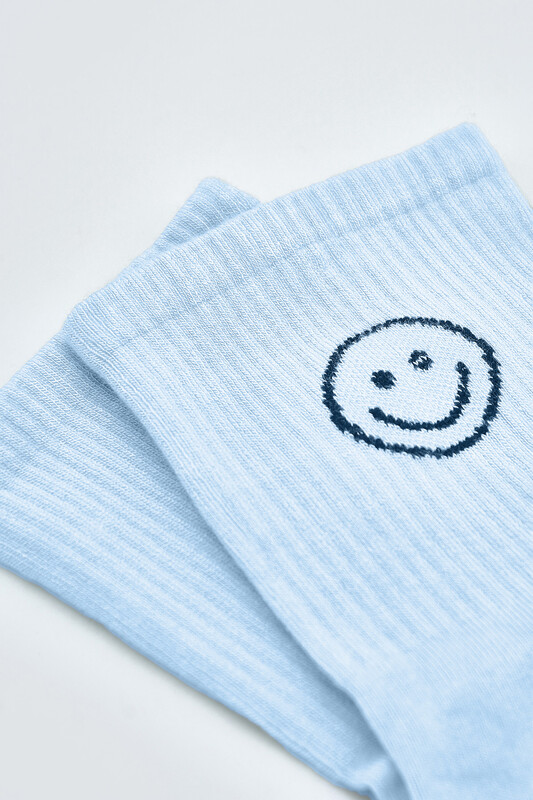 Mavi Smile Bamboo Soket Çorap - NBB