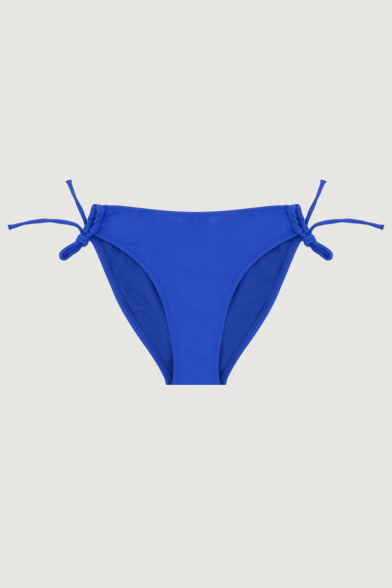 Mavi Yandan Bağlamalı Tek Alt Bikini - 1