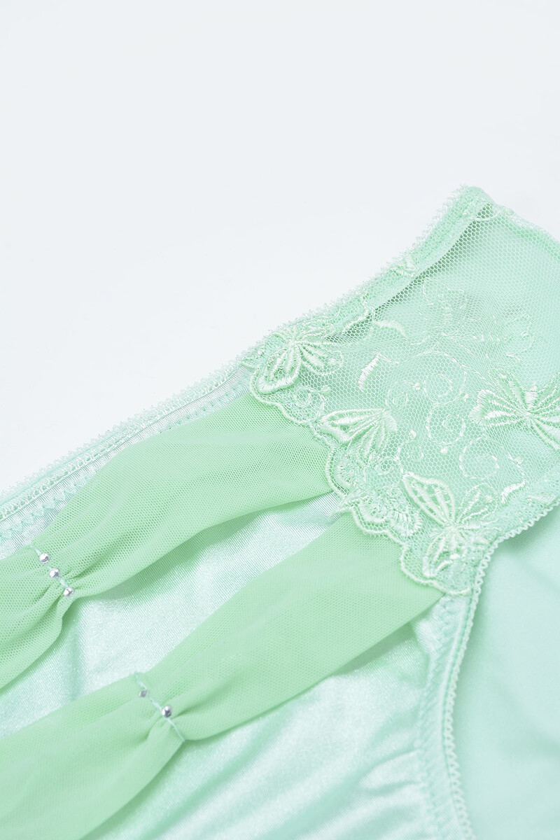 Mint Yeşil Lace Stone Külot - 4