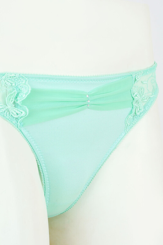 Mint Yeşil Lace Stone String - Thumbnail