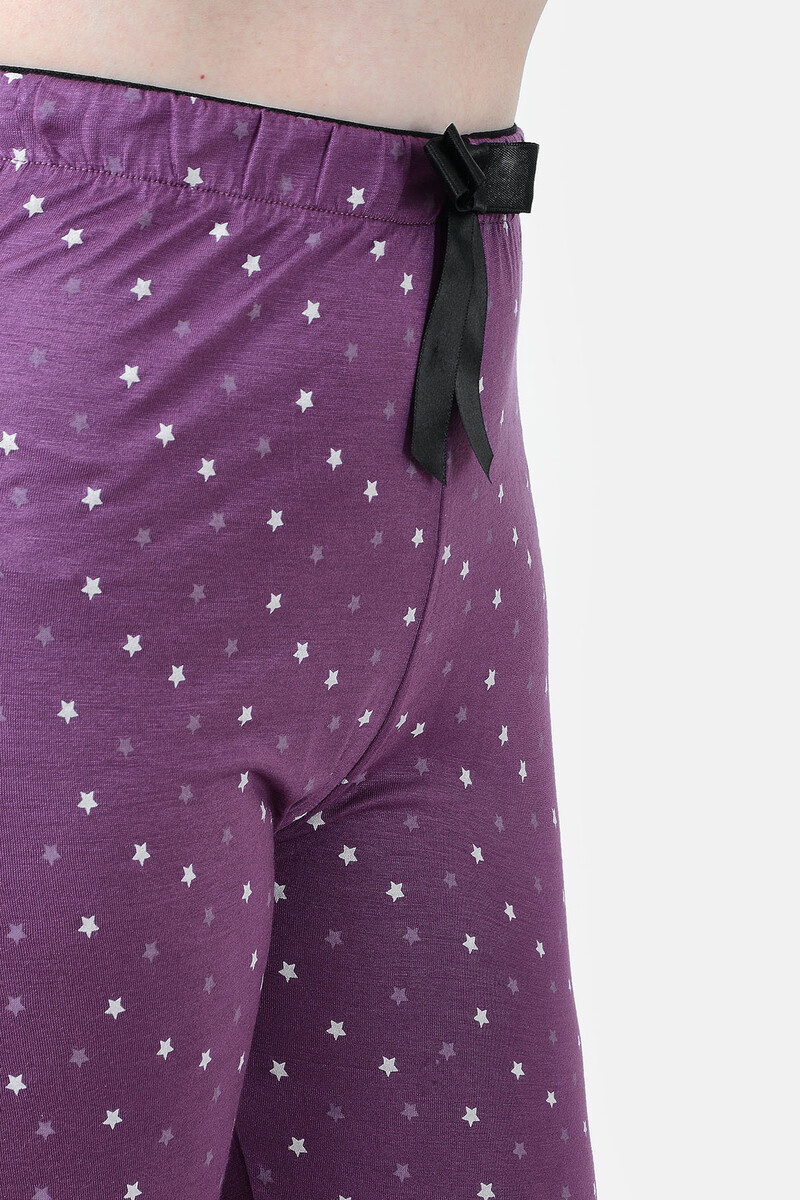 Mor Loya Start Yıldız Desenli Pijama Altı - 2