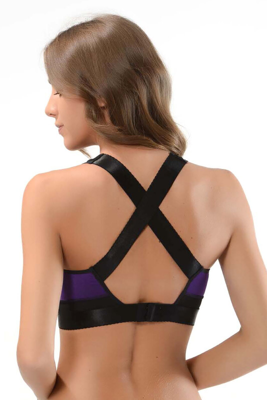 Mor Tüllü Sporcu Üst Büstiyer - NBB